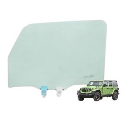 SZYBA BOCZNA JEEP WRANGLER JL 2018- ZIELONA PRAWY PRZÓD OPUSZCZANA