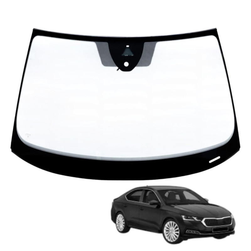 SZYBA CZOŁOWA SKODA OCTAVIA IV HBK+EST 2020- HUD KAMERA CZUJNIK AKUSTYCZNA OE 5E3845011D