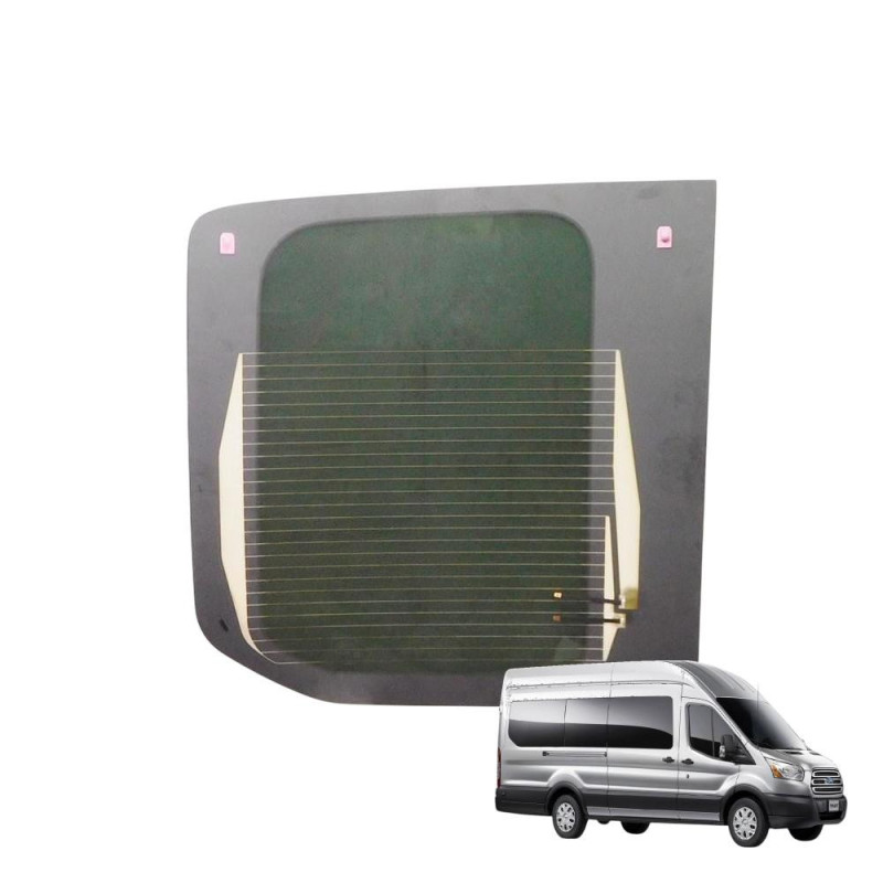 SZYBA TYLNA TYŁ FORD TRANSIT 2014- PRAWA ZIELONA OGRZEWANA BEZ OTWORU